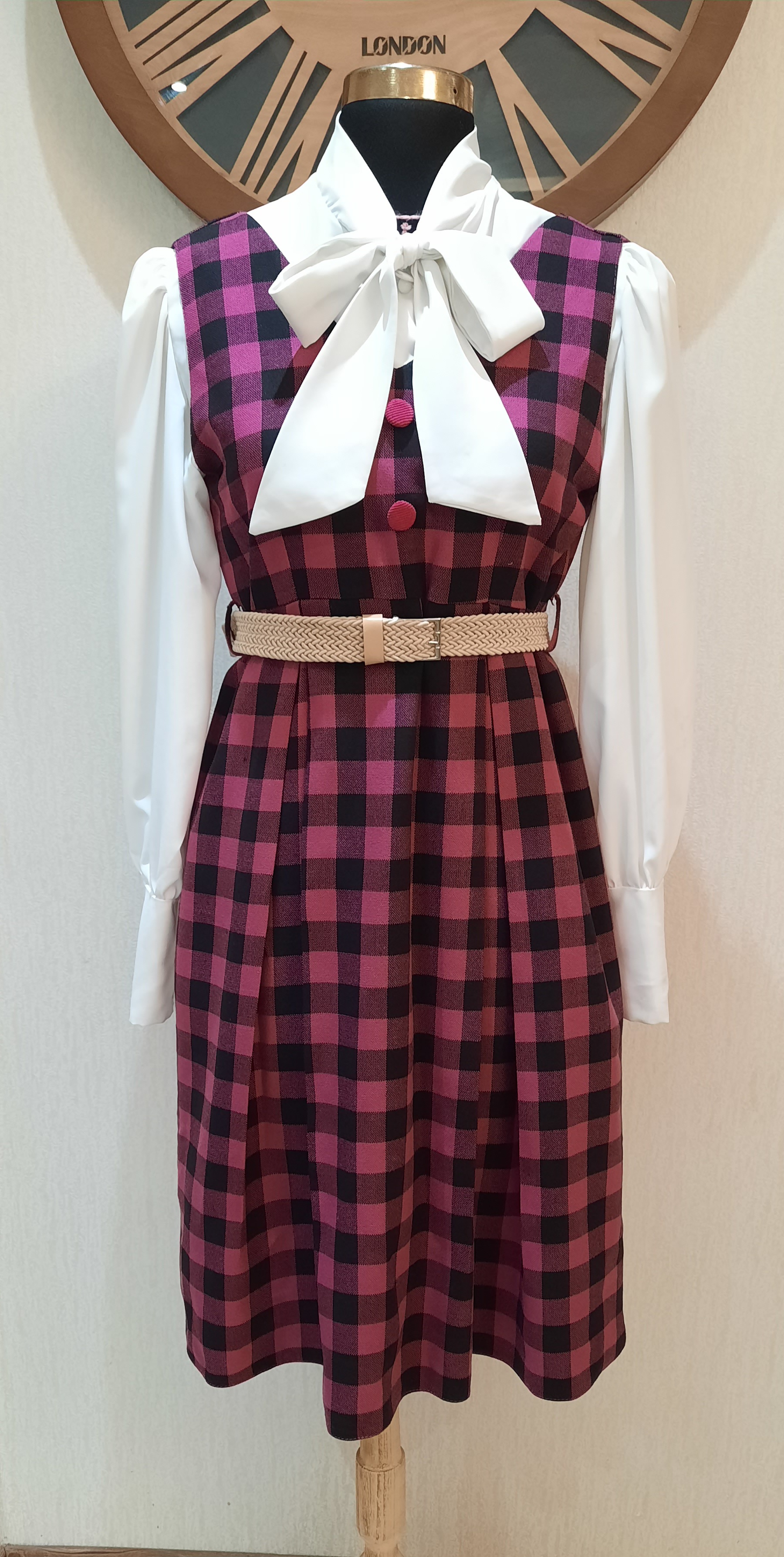 سارافون تک کشمیر ارم دخترانه با کمربندکنفی مهمیس، مدل آبانا