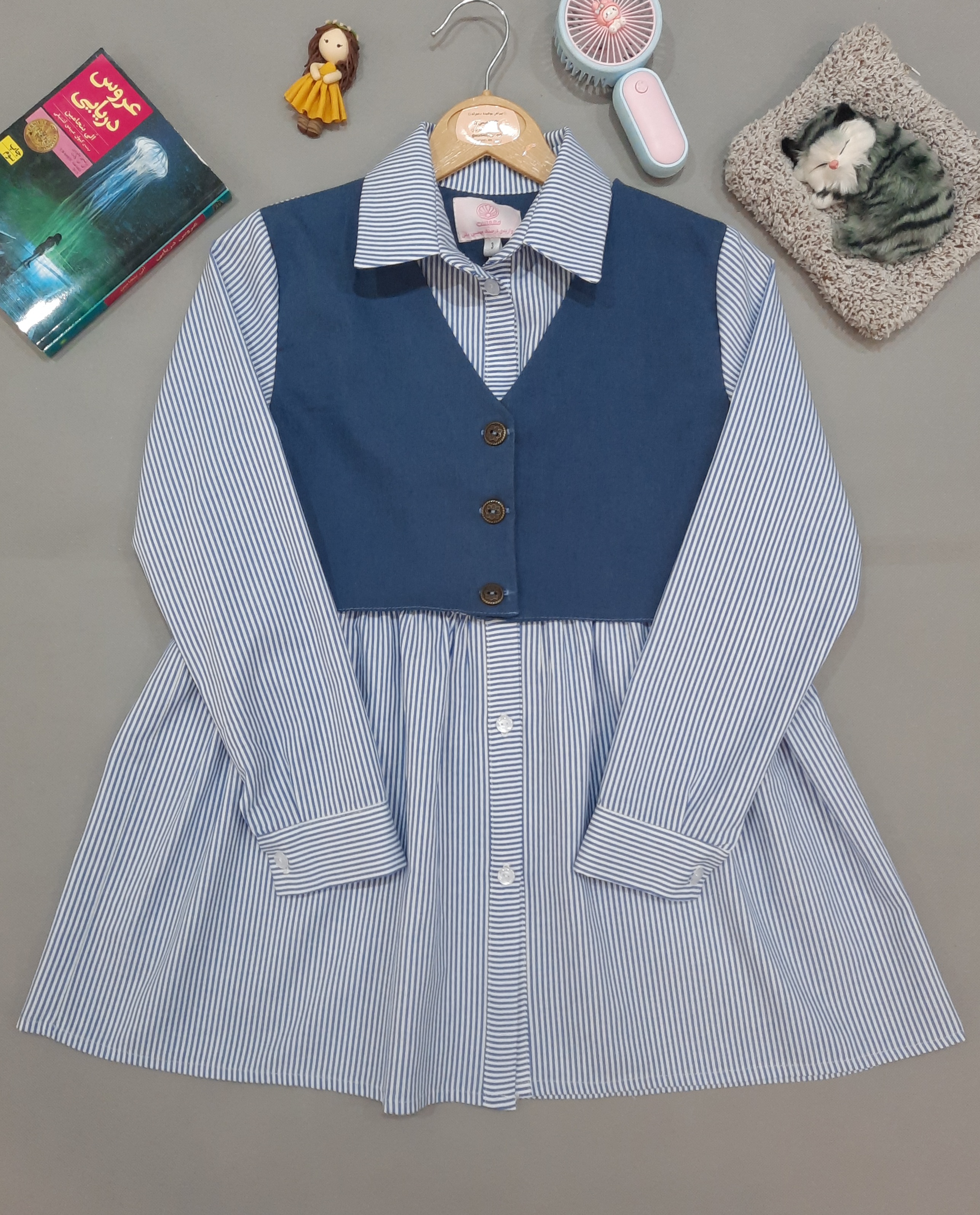 شومیز نخ پنبه جلیقه نما دخترانه مهمیس ،مدل ژیلا